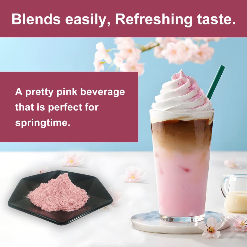 GRELIM Sakura Powder Premium Original Cherry Blossom Powder for Baking,Made in Kanagawa Great for Springtime Beverage, 4.23 Oz - Image 5